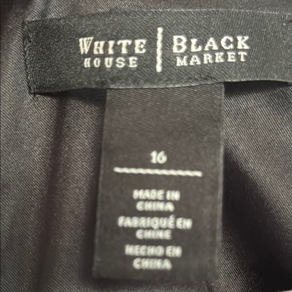 White House Black Market Black Dress with rhinestone and pearl Embellished Neck - Picture 5 of 11